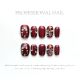 【1293】Red Christmas Nail Art Shiny Red Tones & DIY Festive Accessories