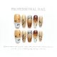 【1299】Qiu Jin Maple Leaf Nail Kit Shiny Autumn Patterns & DIY Vintage Accessories