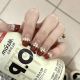 【1307】Platinum Red Wine Nail Kit Shiny Metallic Tones & DIY Bold Accessories