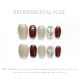 【1308】Rose Red Gold Shine Nail Art Shiny Red Tones & DIY Elegant Accessories