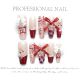 【1368】Cherry Plaid Nail Art Shiny Cherry Patterns & DIY Grid Accessories