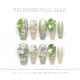 【1374】Summer Green Grape Nail Art Shiny Grape Patterns & DIY Fresh Accessories