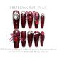 【1405】Red Wedding Nail Kit Shiny Red Tones & DIY Romantic Accessories