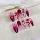 【1449】Charming Red Snake Nail Art Shiny Snake Patterns & DIY Bold Accessories