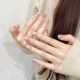 【1458】Sweet Princess Nail Kit Shiny Pink Tones & DIY Elegant Accessories