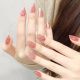 【Multi-Nail Type】Nude Pink Spot Nail Kit Shiny Spot Patterns & DIY Soft Accessories