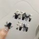 【1493】Little Black Dress Nail Art Shiny Black Tones & DIY Elegant Accessories