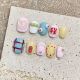 【1495】Thai Style Earthy Nail Art Shiny Natural Tones & DIY Unique Accessories