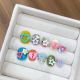 【1521】Heartbeat Summer Nail Kit Shiny Heart Patterns & DIY Fresh Accessories