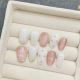 【1524】Nude Pink Hand-Painted Nail Kit Shiny Pink Tones & DIY Artistic Accessories