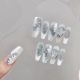【1535】Cool French Nail Art Shiny French Tips & DIY Minimalist Accessories