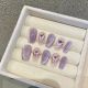 【1550】Purple Gilding Nail Kit Shiny Purple Tones & DIY Elegant Accessories