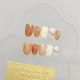 【1558】Caramel Gilding Nail Kit Shiny Brown Tones & DIY Elegant Accessories