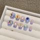 【1622】Iridescent Candy Nail Kit Shiny Colorful Patterns & DIY Sweet Accessories