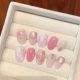 【1637】Sweet Tulip Nail Kit Shiny Flower Patterns & DIY Romantic Accessories