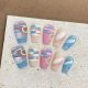 【1673】Gypsum Oil Painting Nail Kit Shiny Artistic Patterns & DIY Vintage Accessories