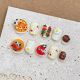 【1674】Hand-Pinched Burger Nail Art Shiny Food Patterns & DIY Playful Accessories