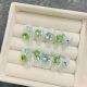 【1699】Green Grape Full Diamond Nail Kit Shiny Grape Patterns & DIY Fresh Accessories