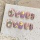 【1714】Spring Oil Painting Nail Art Shiny Colorful Patterns & DIY Artistic Accessories