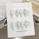【1748】Milk Blue Bow Nail Kit Shiny Bow Patterns & DIY Cute Accessories
