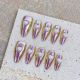 【1797】Baroque Peach Heart Nail Art Shiny Heart Patterns & DIY Luxury Accessories