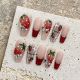 【1818】Sweet Strawberry Nail Art Shiny Fruit Patterns & DIY Sweet Accessories