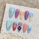 【1826】Gradient Hand-Painted Nail Art Shiny Artistic Patterns & DIY Dynamic Accessories