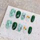 【1833】Wind Ink Bamboo Green Nail Art Shiny Green Tones & DIY Elegant Accessories