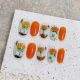 【1834】Chinese Style Chrysanthemum Nail Kit Shiny Flower Patterns & DIY Traditional Accessories