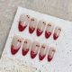【1842】Cherry French Nail Kit Shiny Cherry Patterns & DIY Elegant Accessories