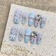 【1847】Milk Blue Ballet Nail Kit Shiny Blue Tones & DIY Elegant Accessories