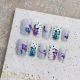 【1895】Cat Eating Fish Nail Kit Shiny Animal Patterns & DIY Playful Accessories