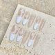 【1873】Nude French Nail Art Shiny French Tips & DIY Minimalist Accessories
