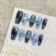 【1928】Blue Evening Listen Nail Art Shiny Blue Tones & DIY Night Accessories