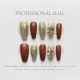 【Multi-Nail Type】Autumn-Winter Pile Drill Nail Kit Shiny Diamond Decor & DIY Warm Accessories