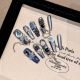 【2201】Blue Evening Listen Nail Kit Shiny Blue Tones & DIY Night Accessories