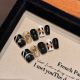 【2114】Simple Black Nail Art Shiny Black Tones & DIY Cool Accessories