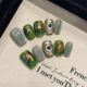 【2340】Emerald Flight Nail Art Shiny Green Gemstones & DIY Fantasy Accessories