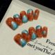 【2369】Sunset Flame Nail Art Shiny Orange-Red Tones & DIY Bold Accessories