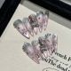 【2405】Falling in Love Nail Kit Shiny Heart Patterns & DIY Romantic Accessories
