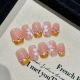 【2355】Go to Sunset Together Nail Kit Shiny Orange Tones & DIY Romantic Accessories