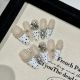 【2470】Glutinous Rice Milk Shell Nail Kit Shiny Cream Tones & DIY Sweet Accessories