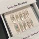 【2478】Crystal White Rainbow Nail Kit Shiny Rainbow Sparkle & DIY Bright Accessories