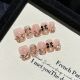 【2191】Caramel Chanel Style Nail Kit Shiny Tweed Patterns & DIY Warm Accessories