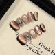 【2516】Cat Eye Argyle Nail Art Shiny Cat Eye Polish & DIY Grid Accessories