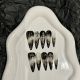 【2497】Dark Abstinence Nail Kit Shiny Black Tones & DIY Cool Accessories