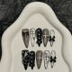 【2263】Dark Butterfly Nail Art Shiny Butterfly Patterns & DIY Edgy Accessories