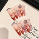 【2602】Heartbeat Arrival Nail Kit Shiny Heart Patterns & DIY Romantic Accessories