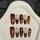【2596】Sunset West Mountain Nail Art Shiny Orange Tones & DIY Nature Accessories