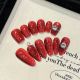 【Multi-Nail Type】Red 12-Finger Nail Art Shiny Red Tones & DIY Bold Accessories